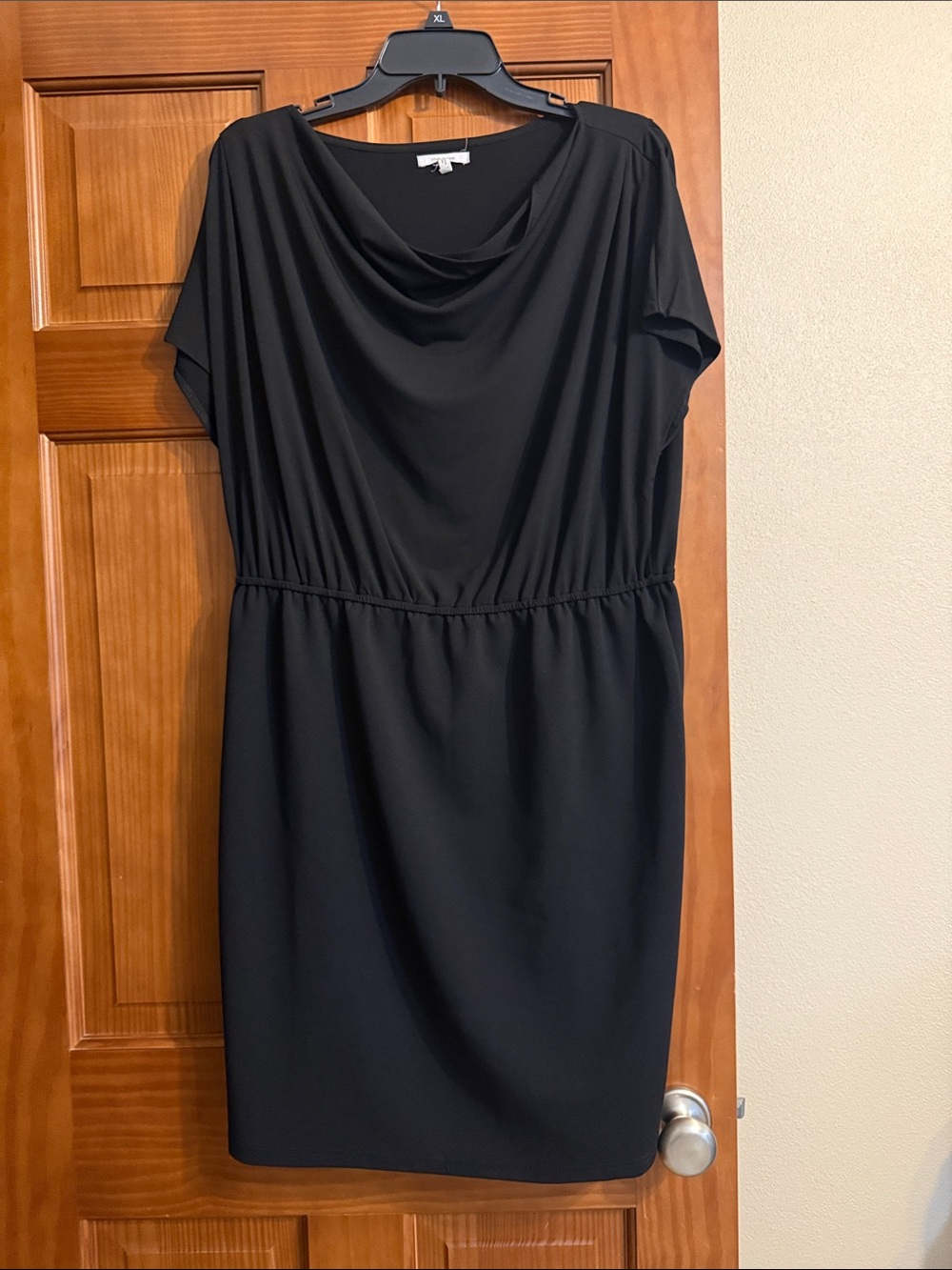 Classic Black drape Neck Women's Dress size XL